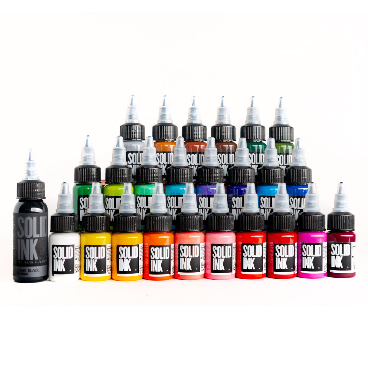 Solid Ink 25 Half Ounce Color Tattoo Ink Set